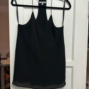 Naked zebra black racer back spaghetti strap tank